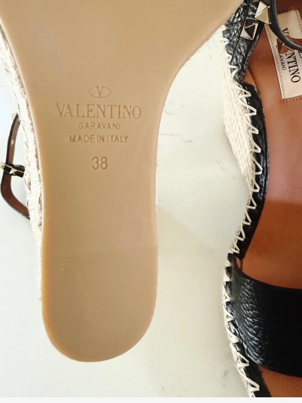 Valentino Garavani black leather